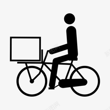 自行车投递箱自行车手速度图标图标