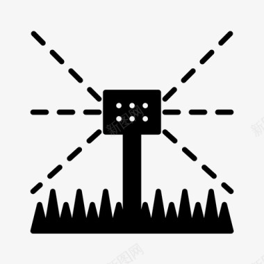 有喷头花园洒水器智能灌溉喷头图标图标