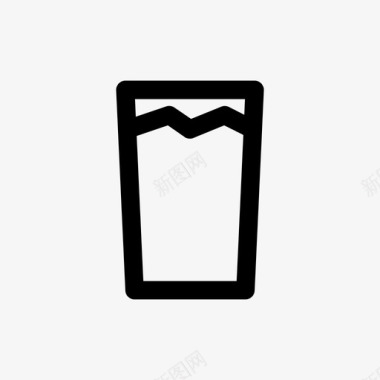 透明水杯喝杯水图标图标