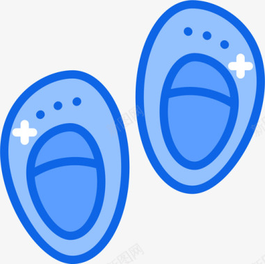 拖鞋婴儿75蓝色图标图标