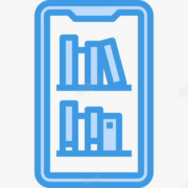 在线图书馆教育216蓝色图标图标