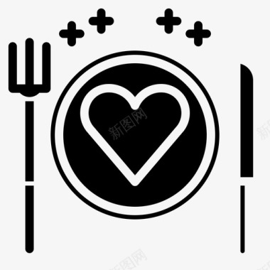 晚餐情侣爱情图标图标