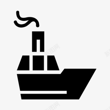 三色海运船船交货海运图标图标