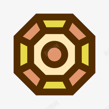 道教宗教34线性色彩图标图标