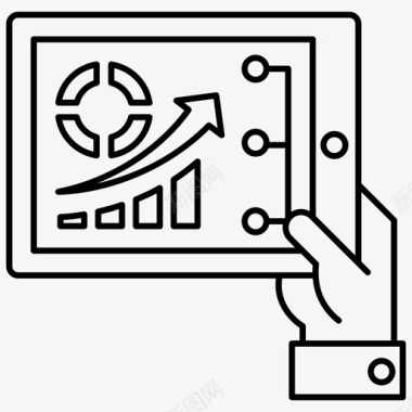 ppt数据图元在线业务信息图数据分析数据信息图图标图标