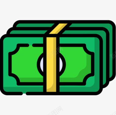 加密货币货币经济46线性颜色图标图标