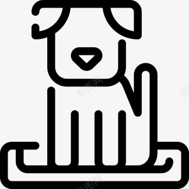 狗床宠物商店图标图标