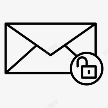 不安全邮件解锁免费邮件图标图标