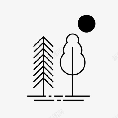 树木森林风景图标图标