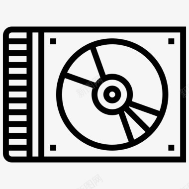 复古cdCd计算机技术13线性图标图标