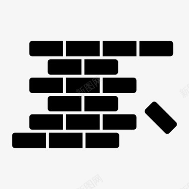 砌砖建筑墙体图标图标