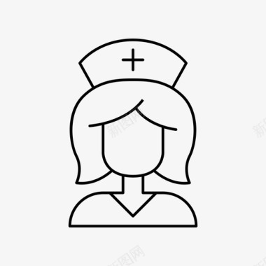 女医生护士护士健康医院图标图标