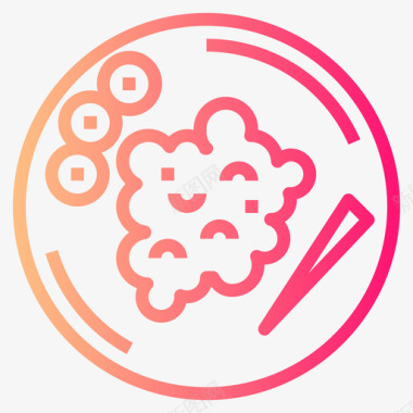 虾仁炒饭炒饭泰国菜1梯度图标图标