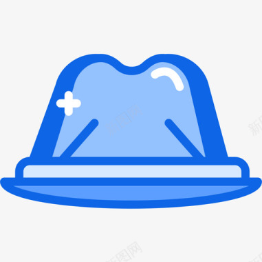 帽子时尚5蓝色图标图标