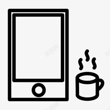 苹果iphone咖啡马克杯图标图标