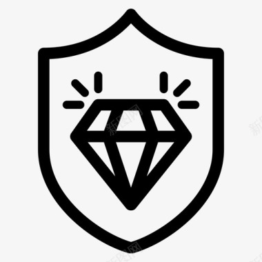 金融服务卓越徽章钻石图标图标