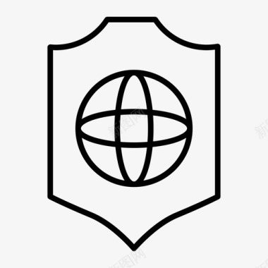 盾世界保护安全图标图标