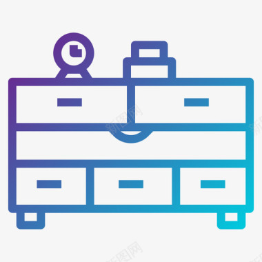 床头电脑桌床头柜家装48渐变图标图标