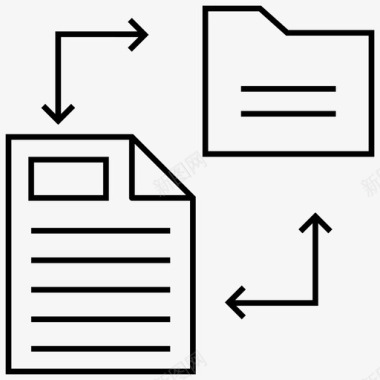 团队协作的力量文件传输文件转换文件交换图标图标