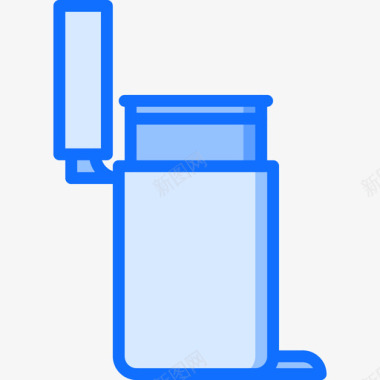 矢量清洁垃圾清洁77蓝色图标图标