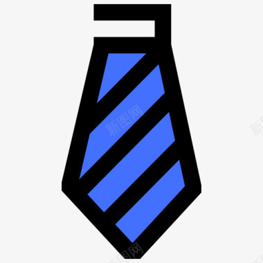 领带商务367蓝色图标图标
