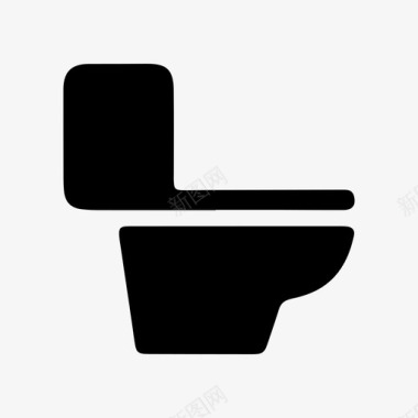 卫生间浴室黑色图标图标