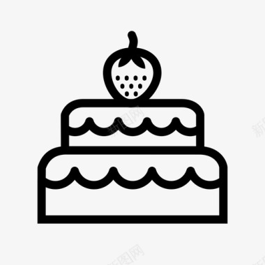 双层蛋糕面包房甜点图标图标
