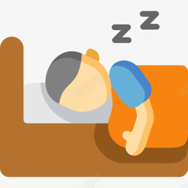 睡觉的小兔子睡觉业余爱好和自由时间13平淡图标图标