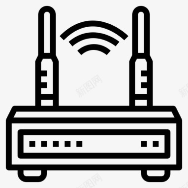 无线物件路由器技术wifi图标图标