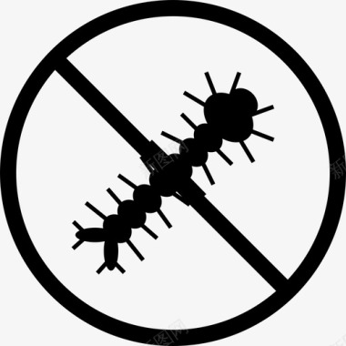 禁止蚊虫幼虫细菌销毁图标图标