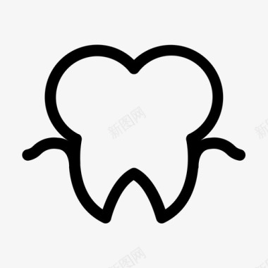健康的牙齿牙科医疗图标图标