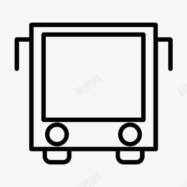 公共交通标识公共汽车公共交通学校图标图标