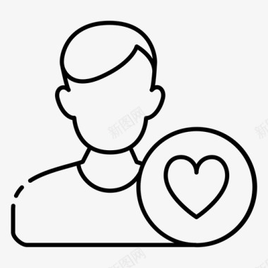 心脏男人病人图标图标