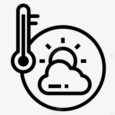 温度计时器天气气候预报图标图标