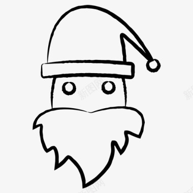 圣诞节圣诞老人雪人图标图标