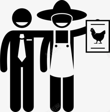 有机肉类认证食品农业图标图标