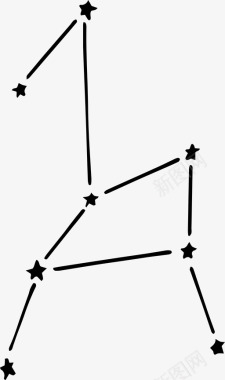 手绘保险箱图案星座图占星术手绘图标图标