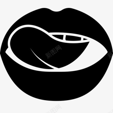 舔舌头的嘴唇女性的嘴唇嘴唇的图标图标