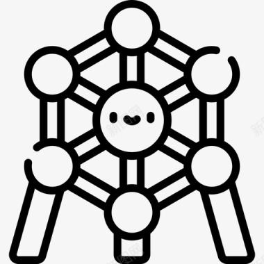 atomiumAtomium比利时直系图标图标
