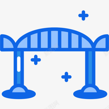 桥景观11蓝色图标图标