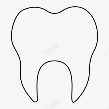 牙齿凹痕牙医图标图标