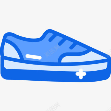 运动鞋时尚5蓝色图标图标