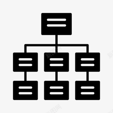 流程图层次结构流程图搜索引擎优化图标图标