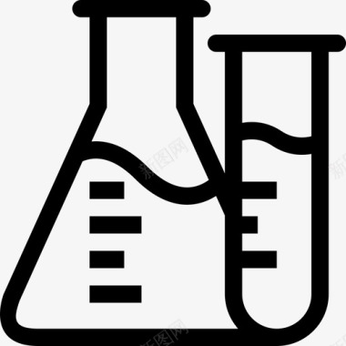 科学实验化学烧瓶图标图标