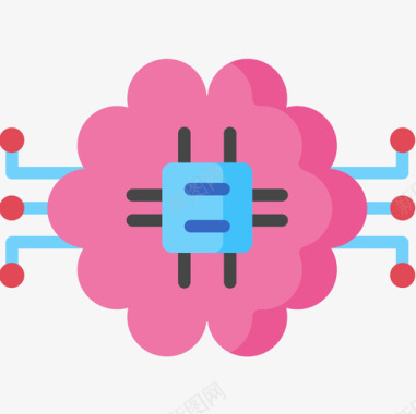 简单的大脑图片大脑技术89扁平图标图标