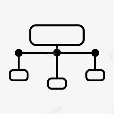 海报流程网络通信连接图标图标