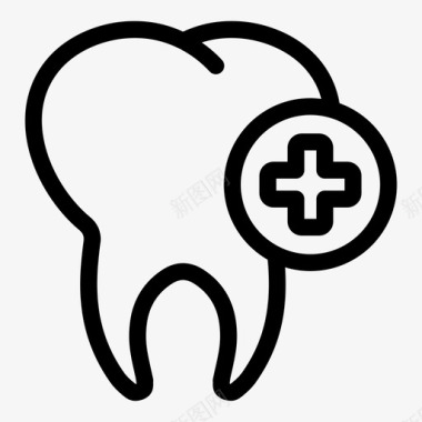 牙牙齿矫正加牙牙科牙医图标图标