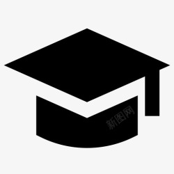 研究生典礼教育和学校授予的上限毕业典礼图标高清图片