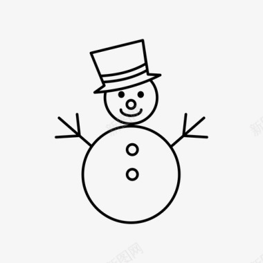 圣诞雪人雪人圣诞节形状图标图标