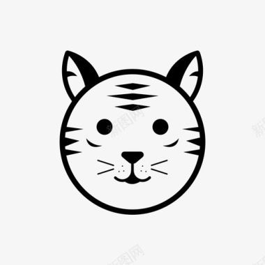 老虎猫条纹图标图标